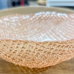 Francfranc ピンク キラキラガラス皿の画像