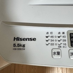 2024 HISENSE 洗濯機 5.5kgの画像