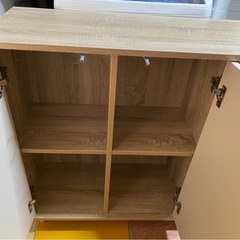 エリン【Erin】バイカラー キャビネット【YJ】 収納棚 リビングボード チェスト の画像