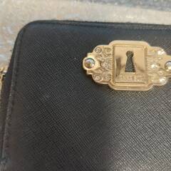 【四季の森フォレオ周辺】ANNA SUI アナスイ 財布 黒 がま口 小銭入れ 花柄の画像