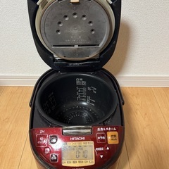 【取説つき】HITACHI 圧力スチームＩＨ炊飯ジャー5合半炊きの画像