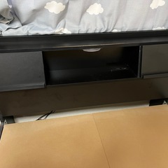 ビックスリー ベッド セミダブル ポケットコイルマットレスセット 引出付きベッド 照明 フラップテーブル コンセント USB付 棚 フランUSB【ベッドフレーム】ブラック 【マットレス】ブラックセミダブルの画像