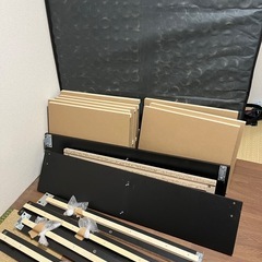 ビックスリー ベッド セミダブル ポケットコイルマットレスセット 引出付きベッド 照明 フラップテーブル コンセント USB付 棚 フランUSB【ベッドフレーム】ブラック 【マットレス】ブラックセミダブルの画像