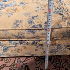 アンティーク　猫足　花柄ソファー　姫系ロココ調の画像