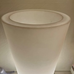 【Euro３plast】Light Pot Tall / Illuminated Planter イタリア製 φ47/H98cm 乳白色 LED内蔵 AC直結の画像