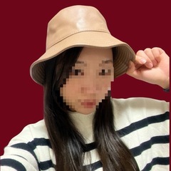 レザー調ハットの画像