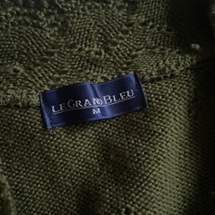 LE GRAND BLEU オリーブ カーディガン Mの画像