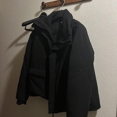 zara ダウンジャケット　黒の画像