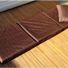 折りたたみ式　お昼寝マット　まくら　セット　マットレス　ごろ寝マット　省スペース収納　三つ折り　フロアクッション　704ZSの画像