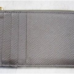 CELINE コンパクトジップカードホルダー　レザー　カード入れ　カードケース　グレージュ系　コインケース　セリーヌ　711ZSの画像