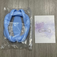 ストレッチチューブ トレーニングチューブ エクササイズバンド 肩 肩甲骨 フィットネス 筋トレ ながらストレッチ ブルーの画像