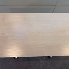 サイドテーブル キャスター付き パソコンデスク 昇降式 高さ調節可能 ホワイトメイプル 幅60 奥行き40 高さ70～90（cm）の画像