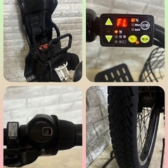 ✨美品✨室内保管✨ヤマハ パスバビー 電動自転車 大容量8.7Ah 子供乗せ  🌈新基準🌈026の画像