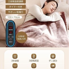 ✨新品✨【3段階調温 LEDディスプレイ】 多用途　電気ブランケット アウトドア タイマー付の画像