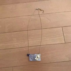 ネックレス レジン　ハンドメイド　チョコレート　イニシャルS ロゼット風　レジンネックレスの画像