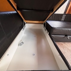 IKEA L字型レザーソファベッドの画像