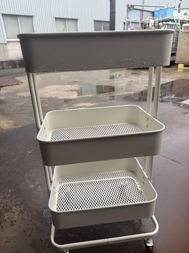 ワゴン3段キャスター付き (Ma) 近鉄蟹江の収納家具《スチールラック