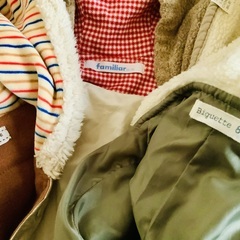 familiar ミキハウス ベビー アウター 80 3着セット❣️おまけ付きの画像