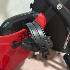 BTM XR エアロフィットネスバイク 背もたれ付き　レッド　ブラックの画像