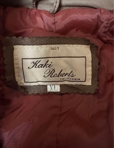 値下げしました！Kaki Roberts レザージャケット　ライダースジャケット　ヴィンテージ
