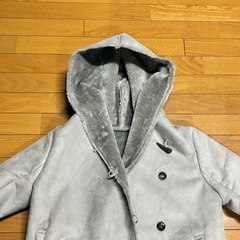 AVELINA アブリナ　アヴェリーナ　ロングコート　ファー仕様　グレー　袖ファー　フード付きの画像