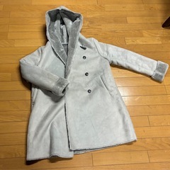 AVELINA アブリナ　アヴェリーナ　ロングコート　ファー仕様　グレー　袖ファー　フード付きの画像