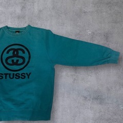 STUSSY SSリンク スウェット ターコイズブルー Mサイズステューシーの画像