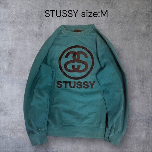 STUSSY SSリンク スウェット ターコイズブルー Mサイズステューシー