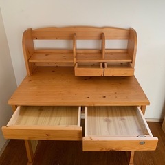 🟢和歌山市🟢学習机セット⭐️パイン材🍍ニトリの画像