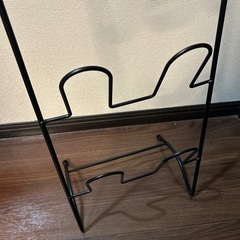 スリッパラック 黒 スチール製の画像