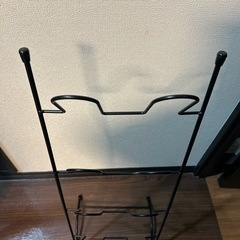 スリッパラック 黒 スチール製の画像