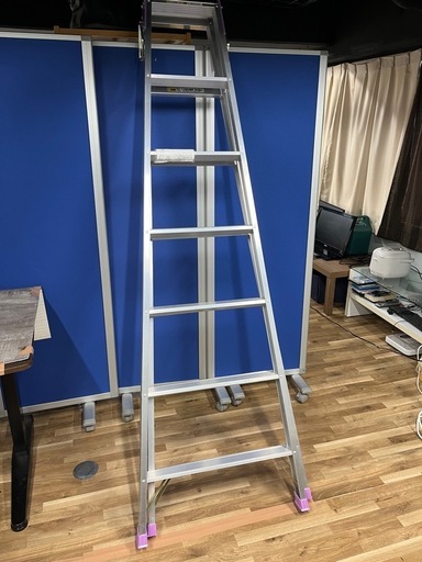 【美品】ALINCO アルインコ はしご兼用脚立　脚立高さ2m はしご長さ4.22m  最大使用重量100kg