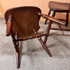 飛騨産業 キツツキマーク ウィンザーチェア 無垢材　2脚の画像