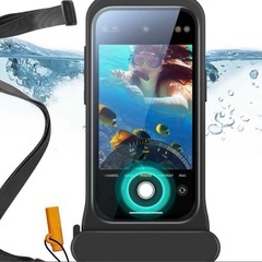 新品 iPhoneケース スマホショルダー 防水 グレーの画像