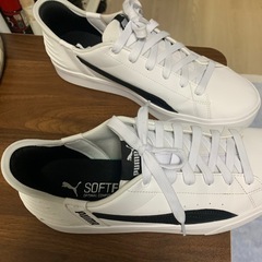 PUMAスニーカー２７.5 センチ•ホワイト•ほぼ新品‼️の画像