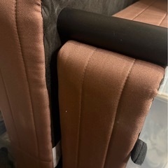 ブラウンシングルベッド脚付マットレス無印の画像