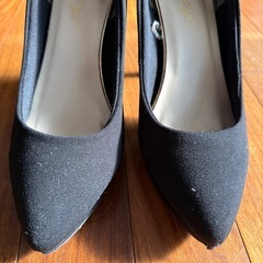 パンプス ヒール ピンヒール 黒 L サイズ 冠婚葬祭 就活の画像
