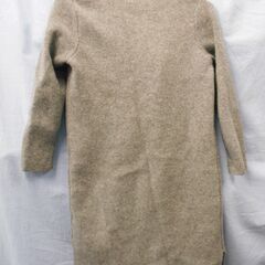 ( E-144 )LOVELESS ラブレス ロングニットカーディガン グレー サイズ３４ Sサイズ相当 おしゃれ あったかい 中古の画像