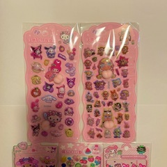 ボンボンドロップシール　桃シール　5枚セットの画像