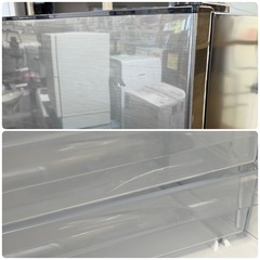 【お買い得‼️】アクア 2017年製 275Lノンフロン冷凍冷蔵庫 自動製氷 ビックフリーザー ヘアラインブラック♪の画像