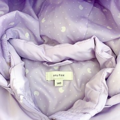 any FAM ラベンダー ダウンコート 140中綿コートの画像