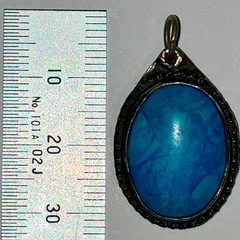 【ヴィンテージ】 ターコイズ シルバー(925)台座 ペンダントヘッドの画像