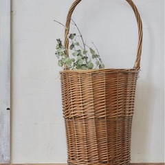 【未使用品】salut! 柳カート バスケット キャスター付き インテリアの画像