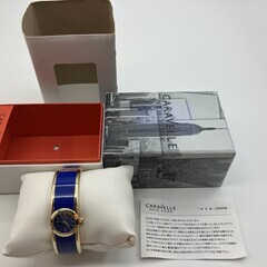 Caravelle キャラベル 箱付き レディース腕時計 クオーツ ブルー バングル式の画像