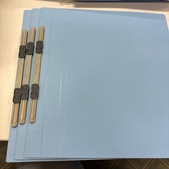 KOKUYOA4  フラットファイル黄色3冊PLUSA4  フラットファイル水色3冊　発泡PPシートの画像