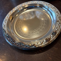 新品難あり　銀仕上げ ティーカップ4客・ソーサー２点セット　昭和レトロ純喫茶の画像