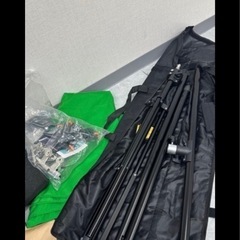 グリーンバック　背景スタンドの画像