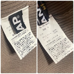 ANAP アナップ バックスリットボーダーリブニットワンピースの画像