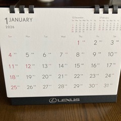 2026卓上カレンダーレクサスの画像