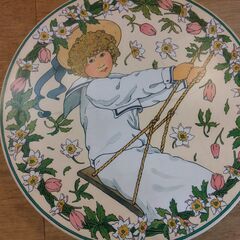 レトロ カリン・ブルーメ お菓子缶 空き缶 小物入れ ブランコ 　/MJ-1333 2Fの画像